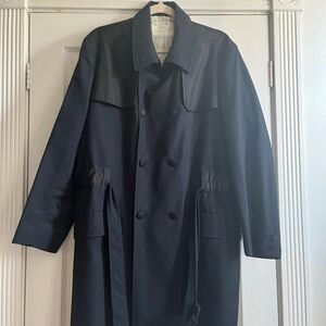 Black Fleece by Brooks Brothers Men's Navy Double-Breasted Trench Coat 44R